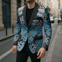 Aotearoa Iwi Ngati Porou Personalised Blazer Maori Kowhaiwhai Pattern LT19 - Polynesian Pride