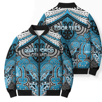 Aotearoa Iwi Ngati Porou Personalised Bomber Puffer Jacket Maori Kowhaiwhai Pattern LT19 - Polynesian Pride