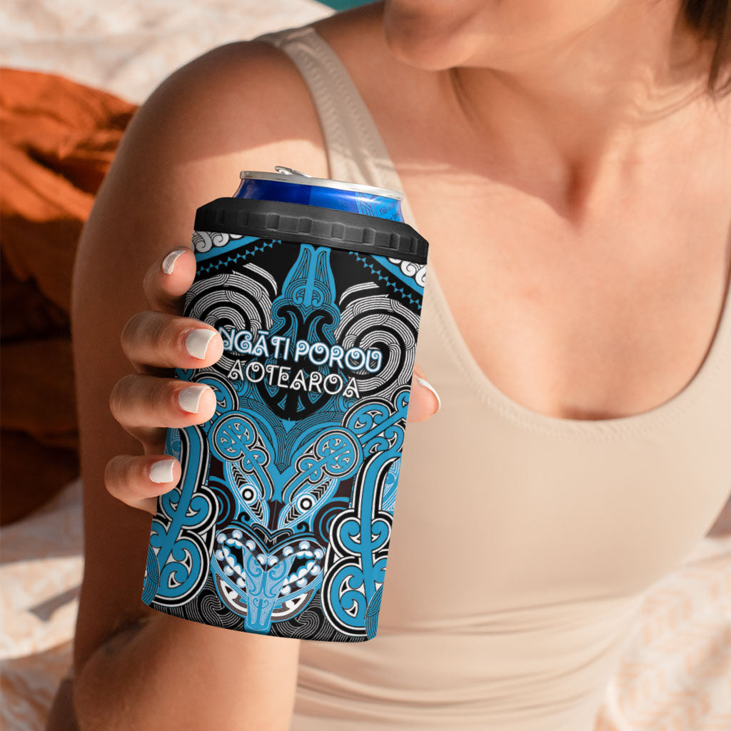 Aotearoa Iwi Ngati Porou Personalised 4 in 1 Can Cooler Tumbler Maori Kowhaiwhai Pattern LT19 - Polynesian Pride