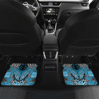 Aotearoa Iwi Ngati Porou Personalised Car Mats Maori Kowhaiwhai Pattern LT19 Set 2pcs - Back Blue - Polynesian Pride