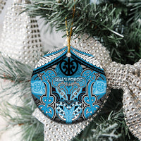 Aotearoa Iwi Ngati Porou Personalised Ceramic Ornament Maori Kowhaiwhai Pattern LT19 - Polynesian Pride