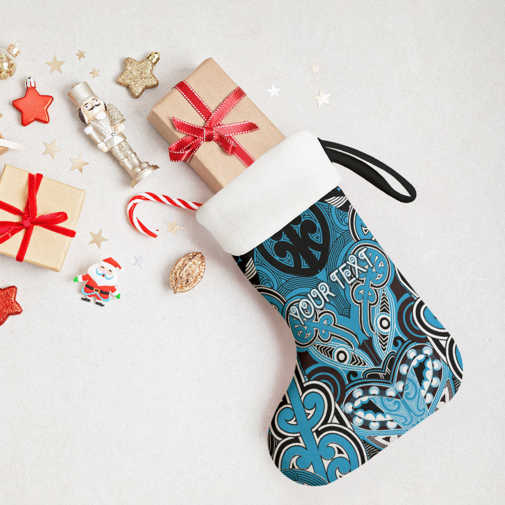 Aotearoa Iwi Ngati Porou Personalised Christmas Stocking Maori Kowhaiwhai Pattern LT19 - Polynesian Pride