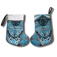 Aotearoa Iwi Ngati Porou Personalised Christmas Stocking Maori Kowhaiwhai Pattern LT19 - Polynesian Pride