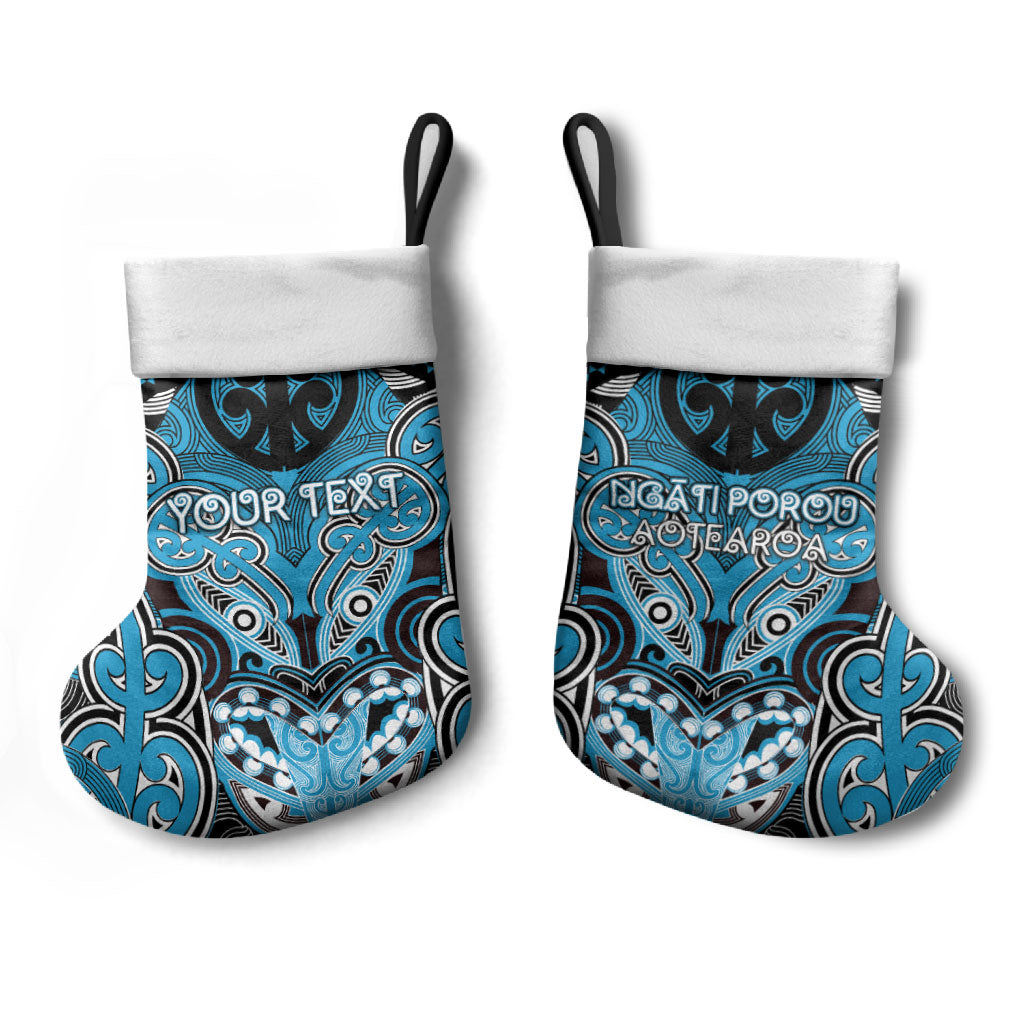 Aotearoa Iwi Ngati Porou Personalised Christmas Stocking Maori Kowhaiwhai Pattern LT19 - Polynesian Pride