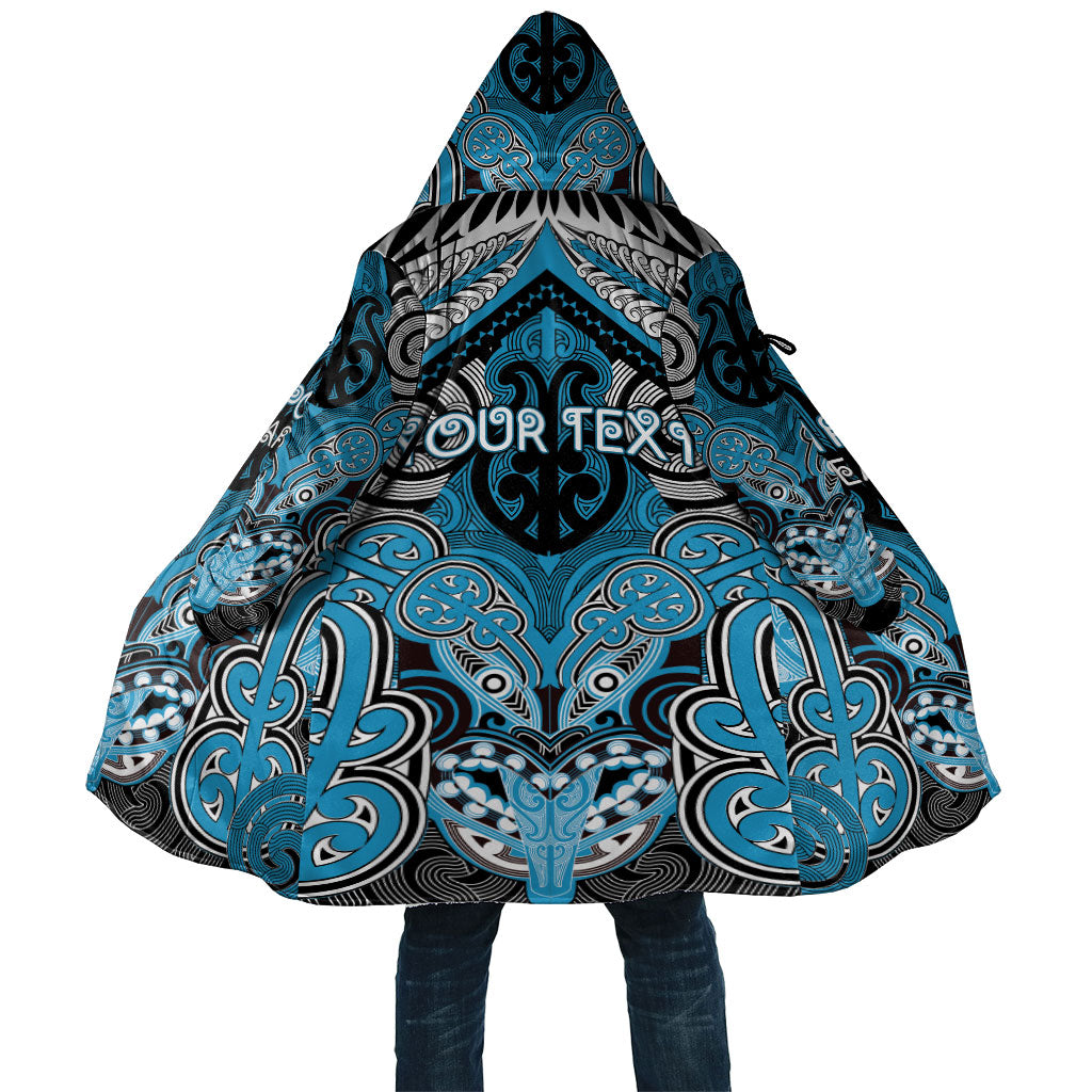 Aotearoa Iwi Ngati Porou Personalised Cloak Maori Kowhaiwhai Pattern LT19 Unisex Blue - Polynesian Pride