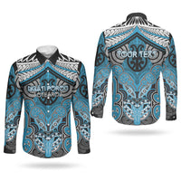 Aotearoa Iwi Ngati Porou Personalised Couples Matching Summer Maxi Dress and Long Sleeve Button Shirt Maori Kowhaiwhai Pattern LT19 - Polynesian Pride