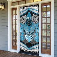 Aotearoa Iwi Ngati Porou Personalised Door Cover Maori Kowhaiwhai Pattern LT19 - Polynesian Pride