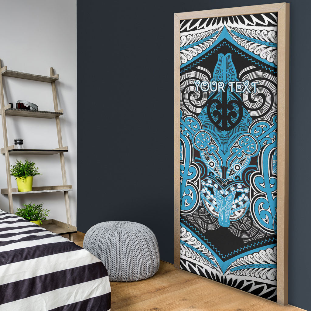 Aotearoa Iwi Ngati Porou Personalised Door Cover Maori Kowhaiwhai Pattern LT19 - Polynesian Pride