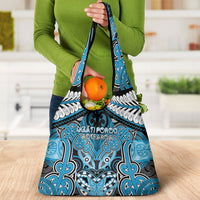 Aotearoa Iwi Ngati Porou Grocery Bag Maori Kowhaiwhai Pattern LT19 - Polynesian Pride