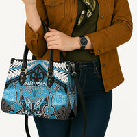 Aotearoa Iwi Ngati Porou Leather Bag Maori Kowhaiwhai Pattern LT19 - Polynesian Pride