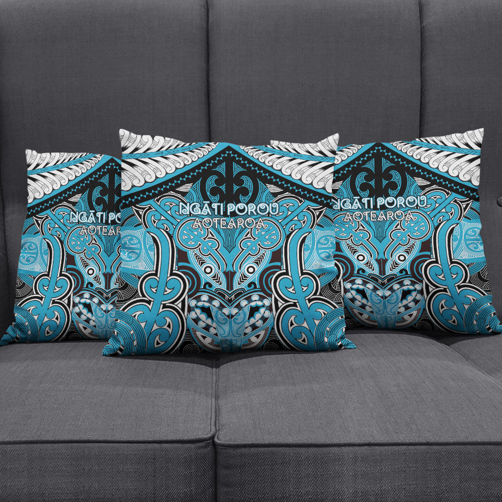 Aotearoa Iwi Ngati Porou Pillow Cover Maori Kowhaiwhai Pattern LT19 - Polynesian Pride