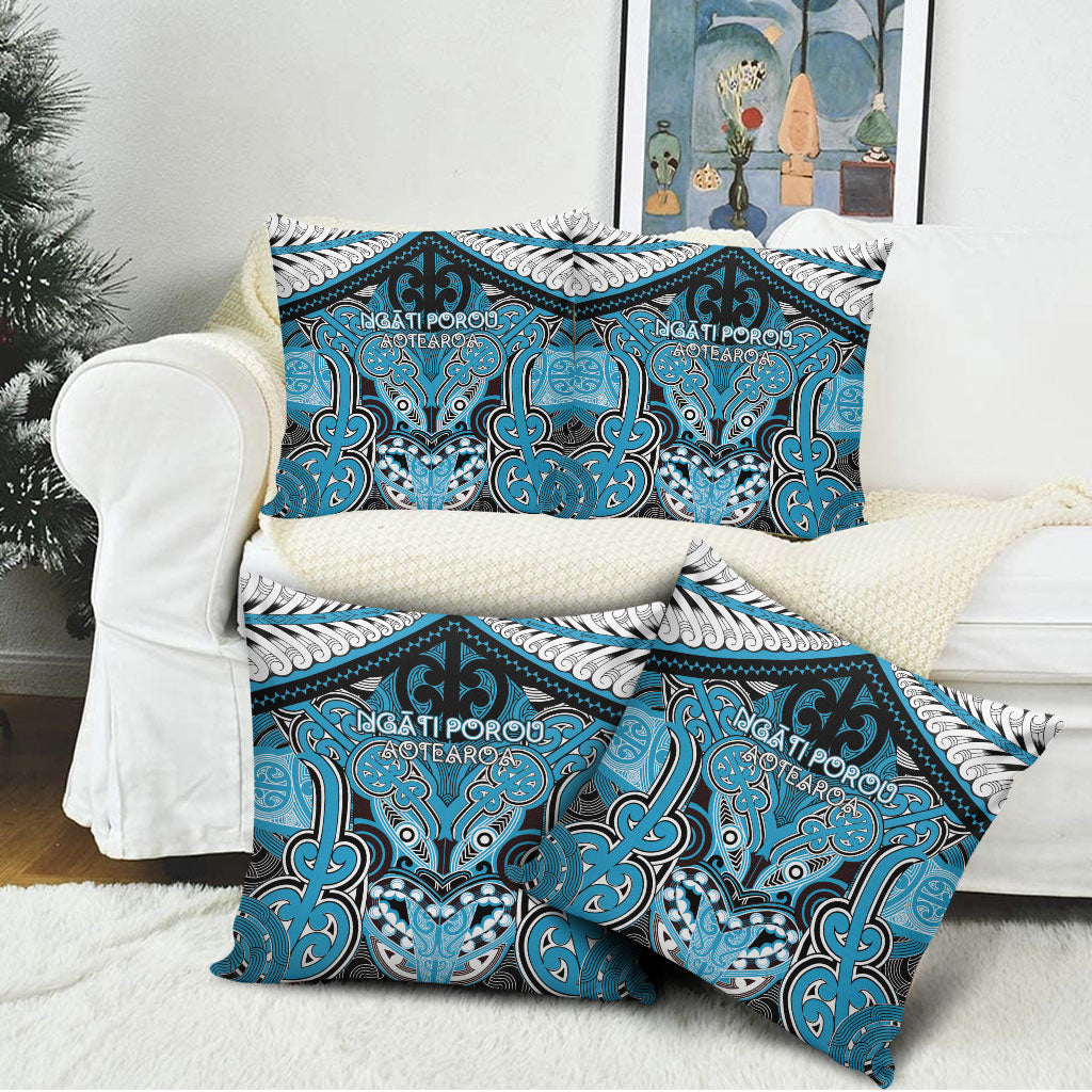 Aotearoa Iwi Ngati Porou Pillow Cover Maori Kowhaiwhai Pattern LT19 - Polynesian Pride