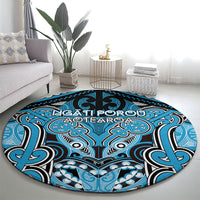 Aotearoa Iwi Ngati Porou Round Carpet Maori Kowhaiwhai Pattern LT19 - Polynesian Pride