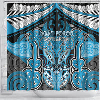 Aotearoa Iwi Ngati Porou Shower Curtain Maori Kowhaiwhai Pattern LT19 - Polynesian Pride