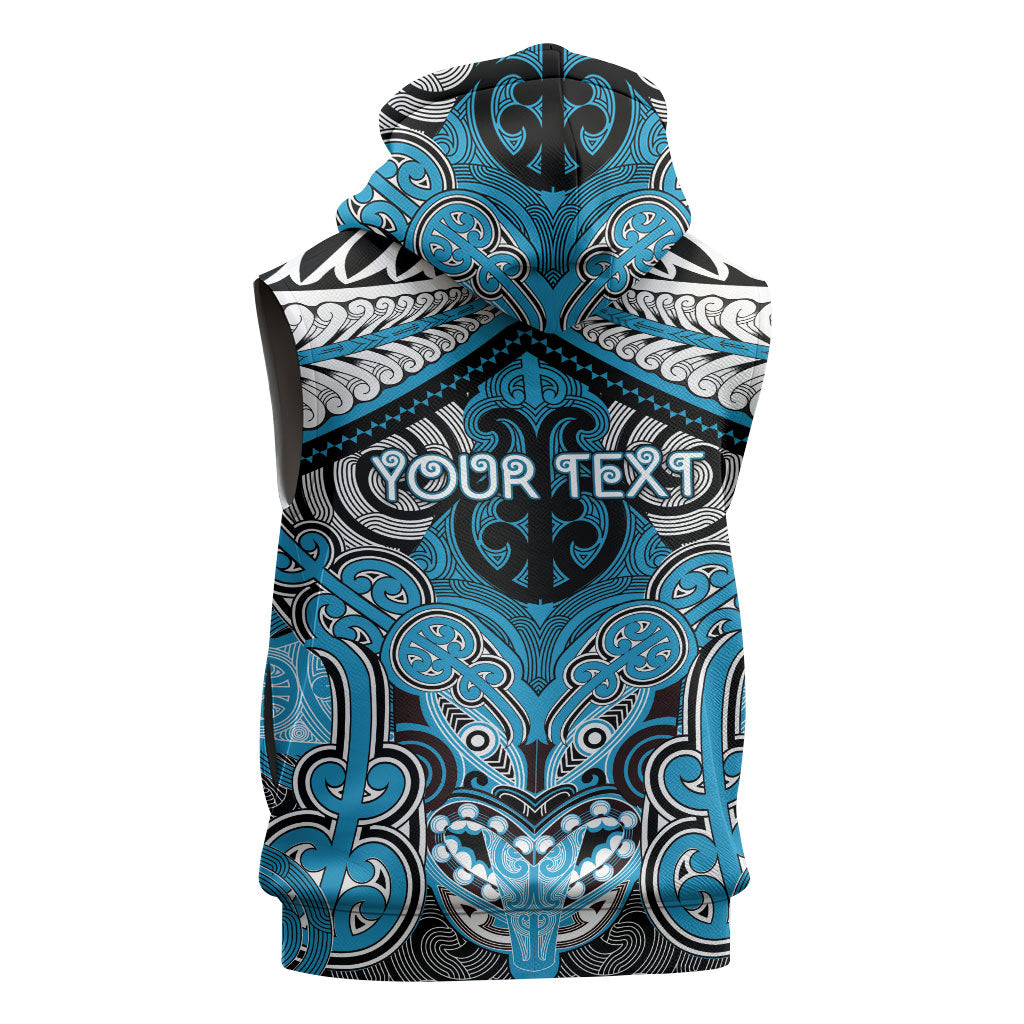 Aotearoa Iwi Ngati Porou Personalised Sleeveless Hoodie Maori Kowhaiwhai Pattern LT19 - Polynesian Pride