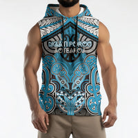 Aotearoa Iwi Ngati Porou Personalised Sleeveless Hoodie Maori Kowhaiwhai Pattern LT19 - Polynesian Pride