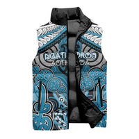 Aotearoa Iwi Ngati Porou Personalised Sleeveless Puffer Jacket Maori Kowhaiwhai Pattern LT19 - Polynesian Pride