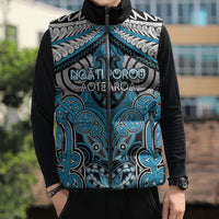Aotearoa Iwi Ngati Porou Personalised Sleeveless Puffer Jacket Maori Kowhaiwhai Pattern LT19 - Polynesian Pride