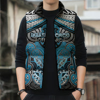 Aotearoa Iwi Ngati Porou Personalised Sleeveless Puffer Jacket Maori Kowhaiwhai Pattern LT19 - Polynesian Pride