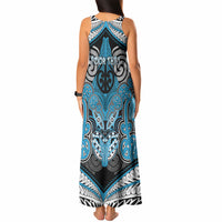 Aotearoa Iwi Ngati Porou Personalised Tank Maxi Dress Maori Kowhaiwhai Pattern LT19 - Polynesian Pride