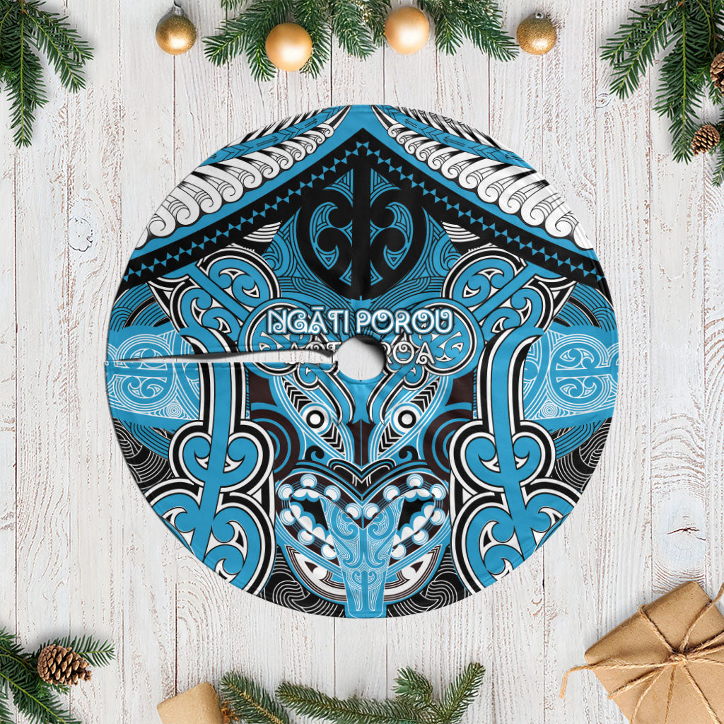 Aotearoa Iwi Ngati Porou Tree Skirt Maori Kowhaiwhai Pattern LT19 Casual Blue - Polynesian Pride
