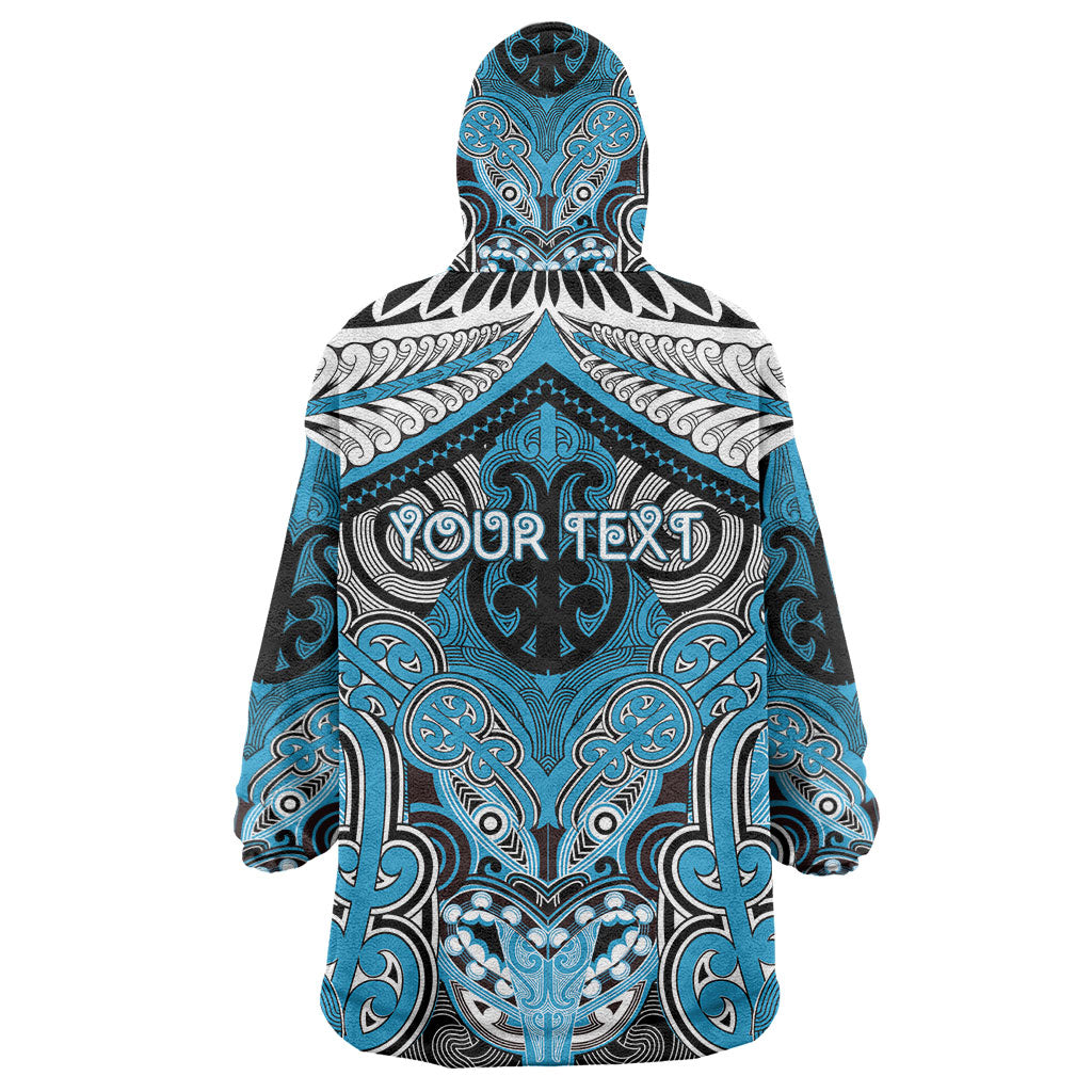 Aotearoa Iwi Ngati Porou Personalised Wearable Blanket Hoodie Maori Kowhaiwhai Pattern LT19 - Polynesian Pride