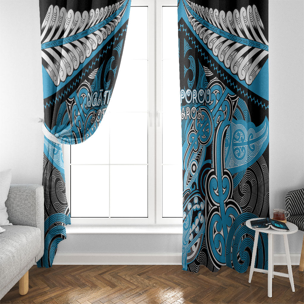 Aotearoa Iwi Ngati Porou Window Curtain Maori Kowhaiwhai Pattern LT19 - Polynesian Pride