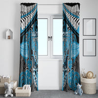 Aotearoa Iwi Ngati Porou Window Curtain Maori Kowhaiwhai Pattern LT19 - Polynesian Pride