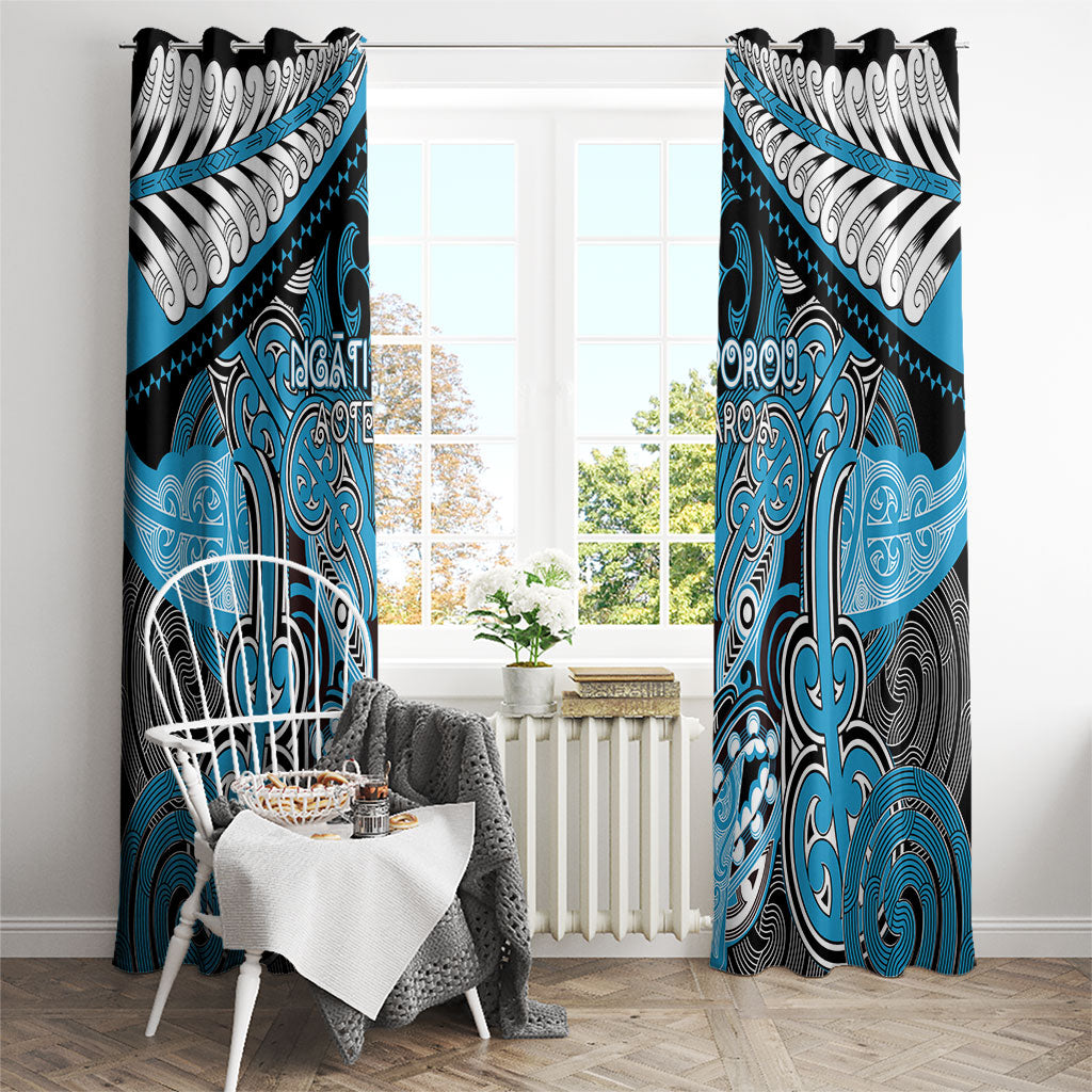 Aotearoa Iwi Ngati Porou Window Curtain Maori Kowhaiwhai Pattern LT19 - Polynesian Pride
