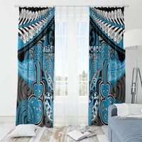 Aotearoa Iwi Ngati Porou Window Curtain Maori Kowhaiwhai Pattern LT19 - Polynesian Pride