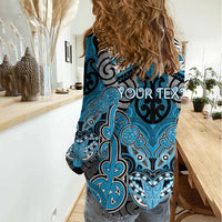 Aotearoa Iwi Ngati Porou Personalised Women Casual Shirt Maori Kowhaiwhai Pattern LT19 - Polynesian Pride