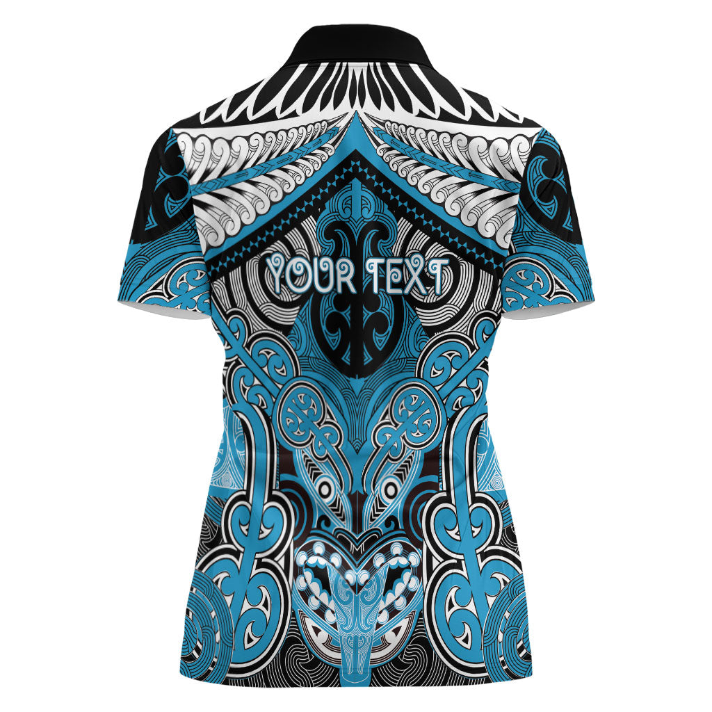 Aotearoa Iwi Ngati Porou Personalised Women Polo Shirt Maori Kowhaiwhai Pattern LT19 - Polynesian Pride