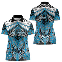 Aotearoa Iwi Ngati Porou Personalised Women Polo Shirt Maori Kowhaiwhai Pattern LT19 - Polynesian Pride