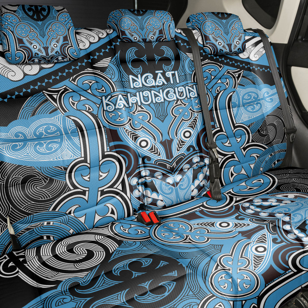 Aotearoa Iwi Ngati Kahungunu Back Car Seat Cover Maori Kowhaiwhai Pattern