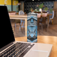 Aotearoa Iwi Ngati Kahungunu Personalised Skinny Tumbler Maori Kowhaiwhai Pattern LT19 - Polynesian Pride