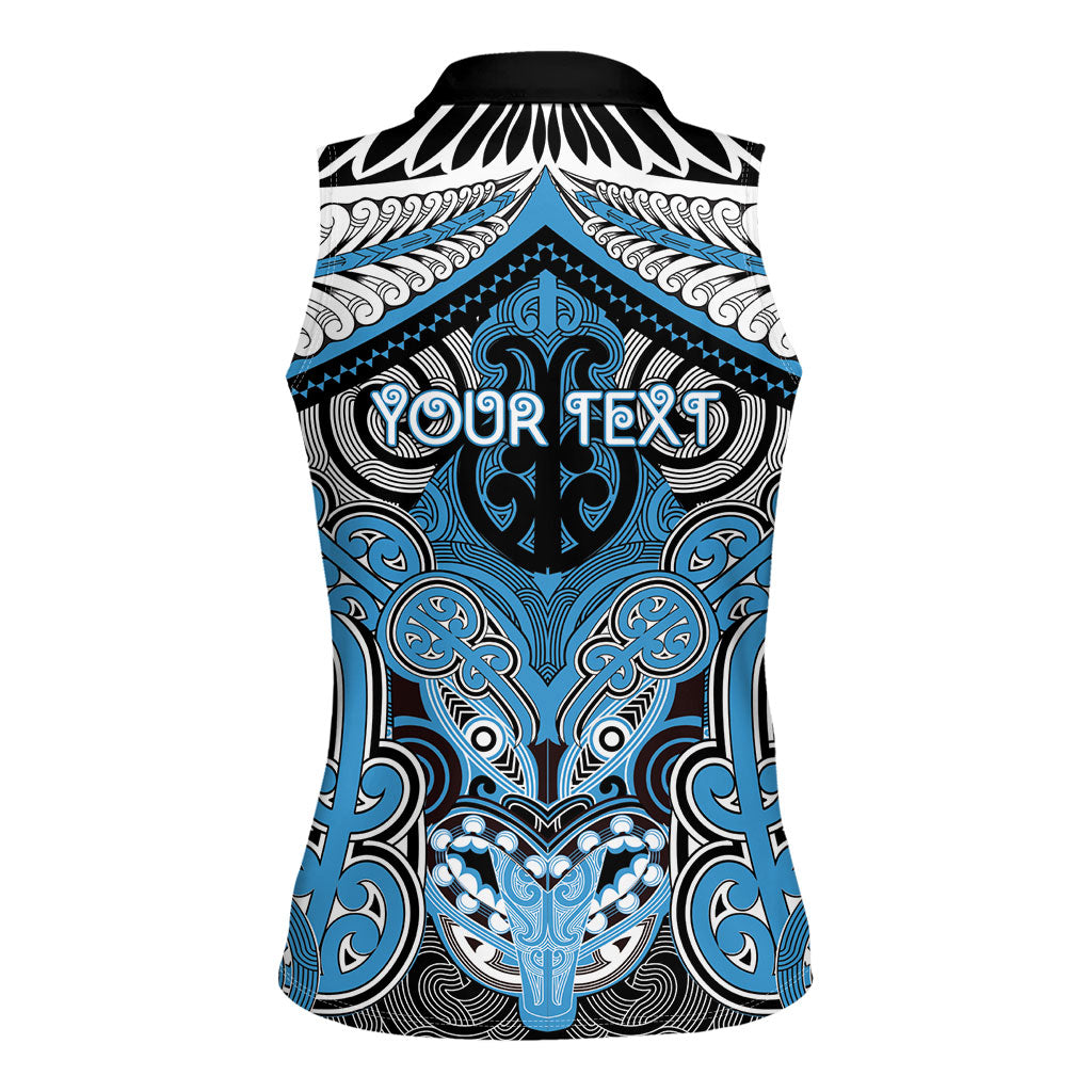 Aotearoa Iwi Ngati Kahungunu Personalised Women Sleeveless Polo Shirt Maori Kowhaiwhai Pattern LT19 - Polynesian Pride