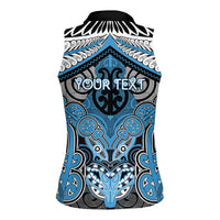 Aotearoa Iwi Ngati Kahungunu Personalised Women Sleeveless Polo Shirt Maori Kowhaiwhai Pattern LT19 - Polynesian Pride