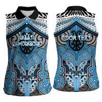 Aotearoa Iwi Ngati Kahungunu Personalised Women Sleeveless Polo Shirt Maori Kowhaiwhai Pattern LT19 - Polynesian Pride