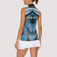 Aotearoa Iwi Ngati Kahungunu Personalised Women Sleeveless Polo Shirt Maori Kowhaiwhai Pattern LT19 - Polynesian Pride