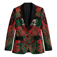 Aotearoa Iwi Tuhoe Personalised Blazer Maori Kowhaiwhai Pattern LT19 Unisex Red - Polynesian Pride