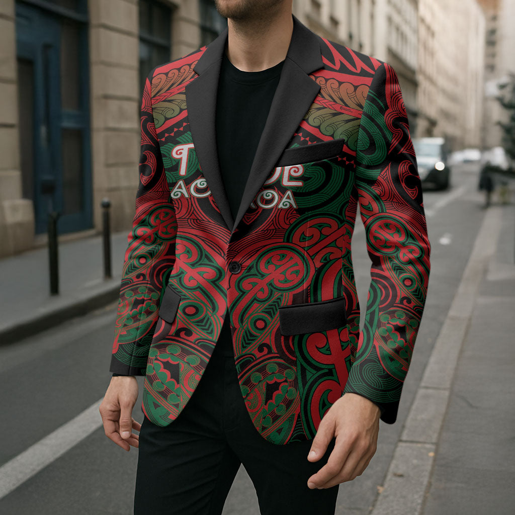 Aotearoa Iwi Tuhoe Personalised Blazer Maori Kowhaiwhai Pattern LT19 - Polynesian Pride