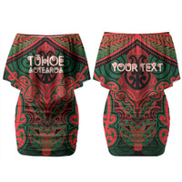 Aotearoa Iwi Tuhoe Personalised Couples Matching Off Shoulder Short Dress and Hawaiian Shirt Maori Kowhaiwhai Pattern LT19 - Polynesian Pride