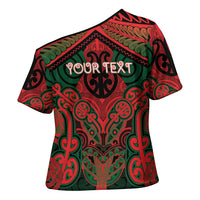 Aotearoa Iwi Tuhoe Personalised Cross Shoulder Shirt Maori Kowhaiwhai Pattern