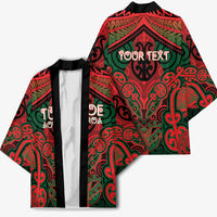 Aotearoa Iwi Tuhoe Personalised Kimono Maori Kowhaiwhai Pattern