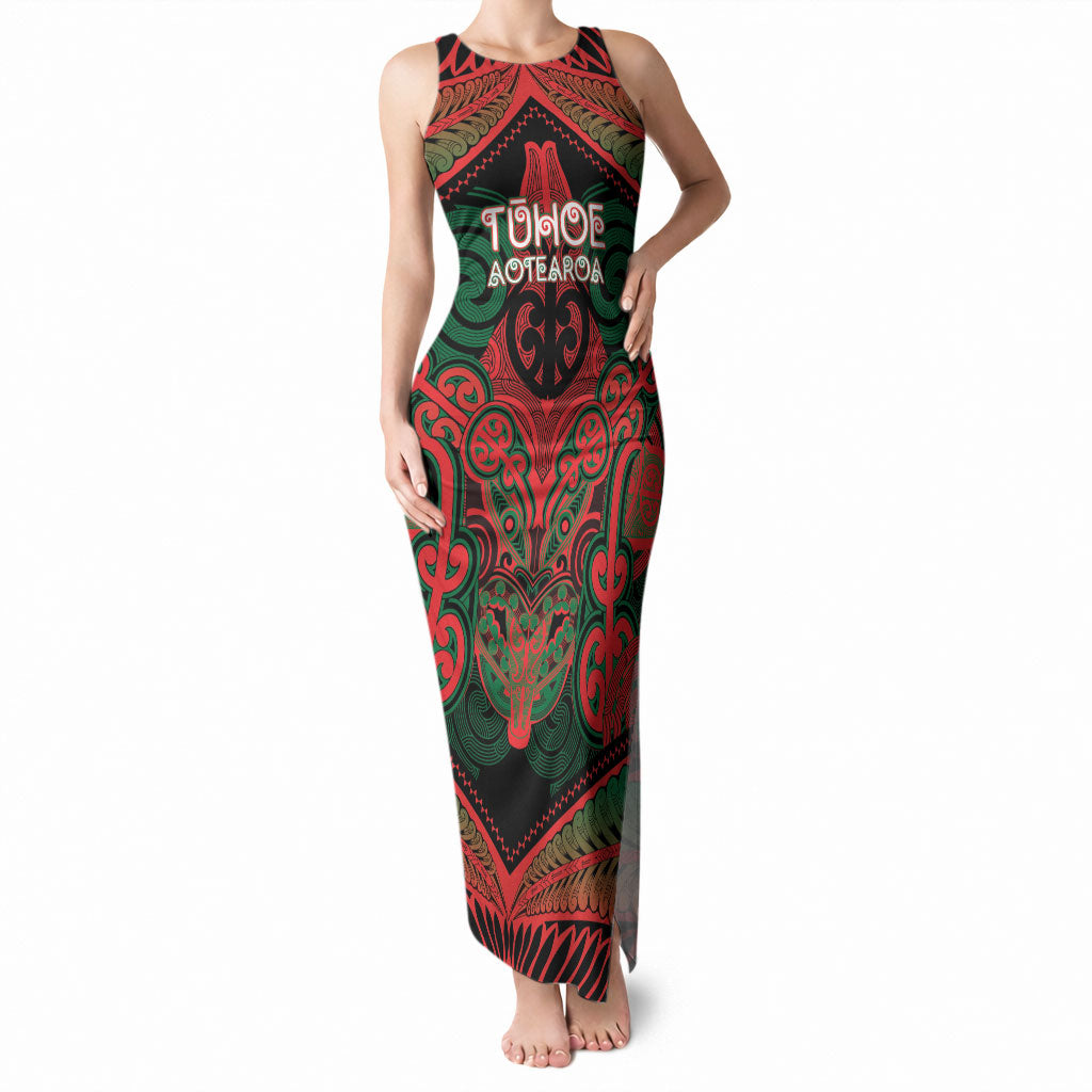 Aotearoa Iwi Tuhoe Personalised Tank Maxi Dress Maori Kowhaiwhai Pattern