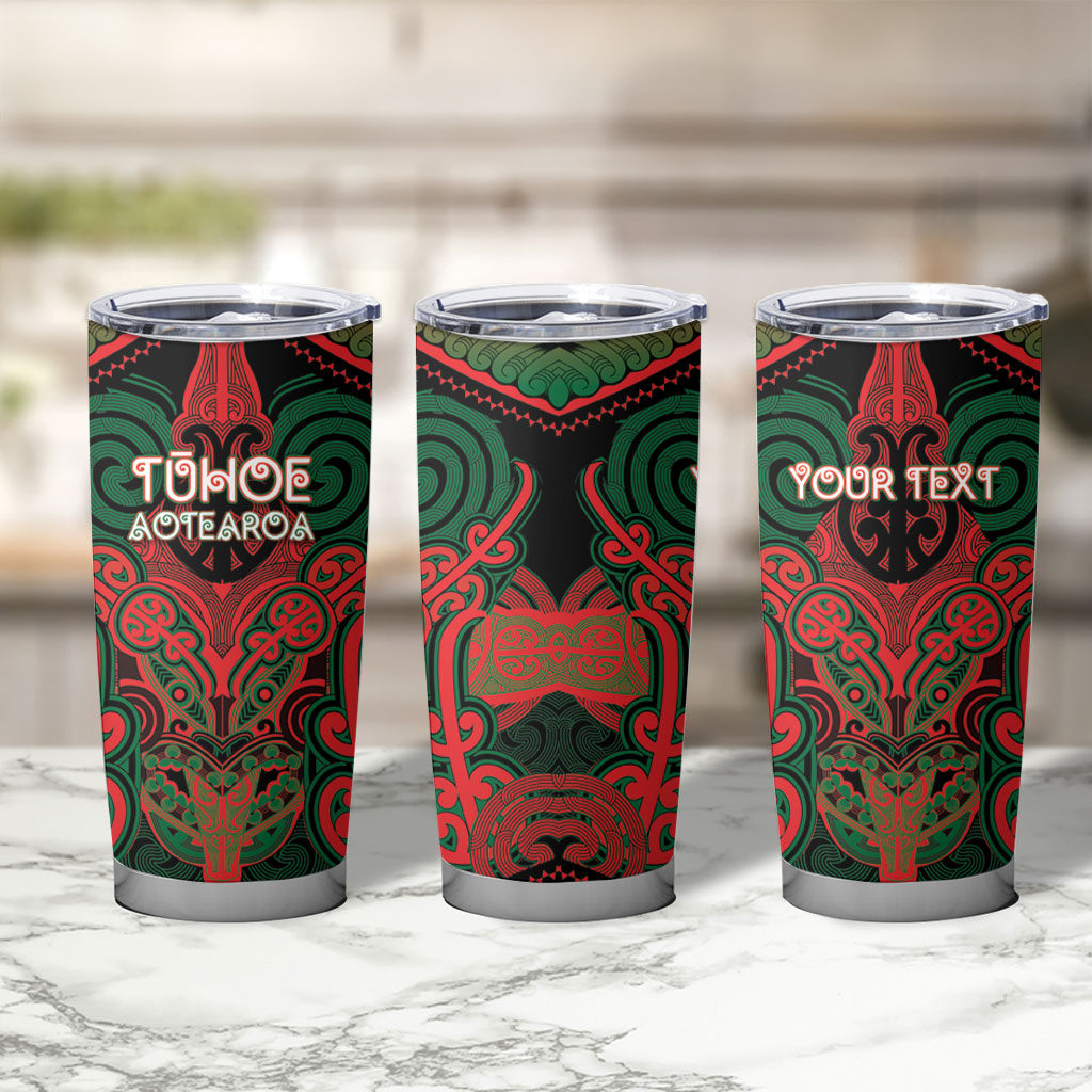 Aotearoa Iwi Tuhoe Personalised Tumbler Cup Maori Kowhaiwhai Pattern LT19 - Polynesian Pride