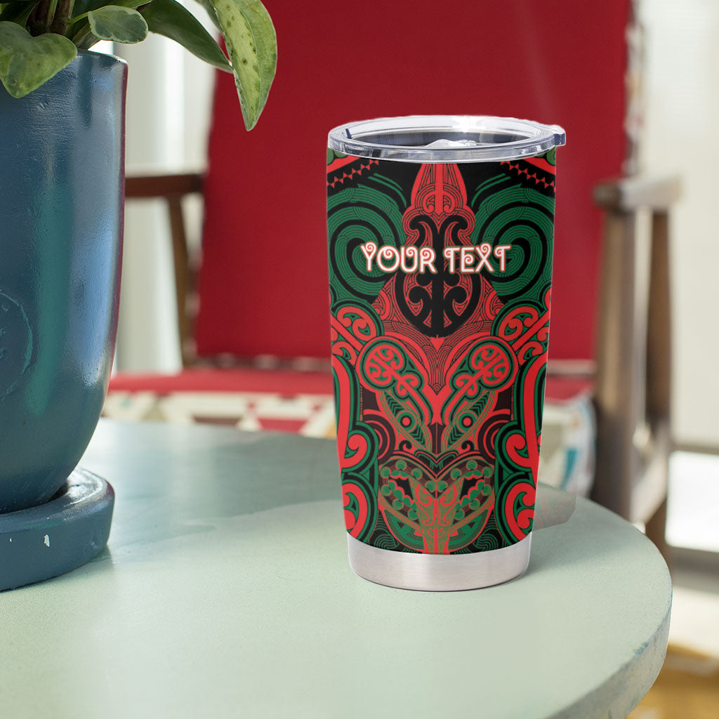 Aotearoa Iwi Tuhoe Personalised Tumbler Cup Maori Kowhaiwhai Pattern LT19 - Polynesian Pride