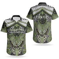 Aotearoa Iwi Whakatohea Personalised Couples Matching Off Shoulder Maxi Dress and Hawaiian Shirt Maori Kowhaiwhai Pattern LT19 - Polynesian Pride