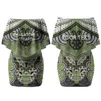Aotearoa Iwi Whakatohea Personalised Couples Matching Off Shoulder Short Dress and Hawaiian Shirt Maori Kowhaiwhai Pattern LT19 - Polynesian Pride