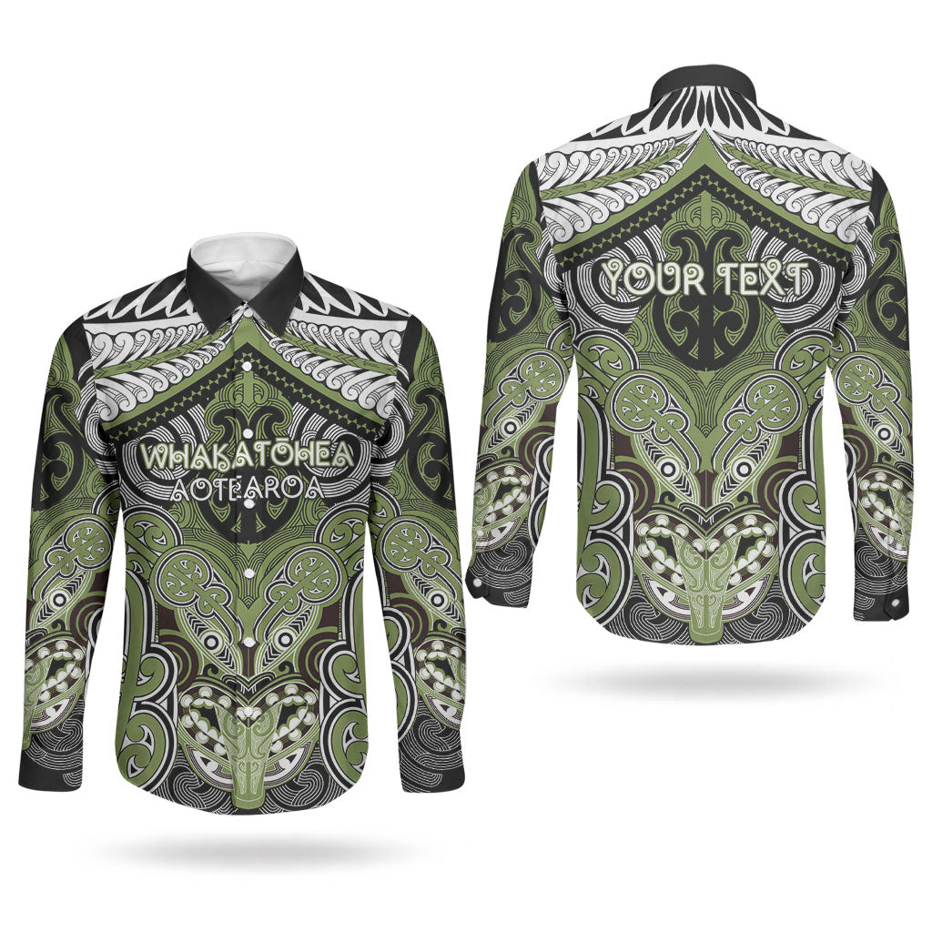 Aotearoa Iwi Whakatohea Personalised Couples Matching Off Shoulder Short Dress and Long Sleeve Button Shirt Maori Kowhaiwhai Pattern LT19 - Polynesian Pride